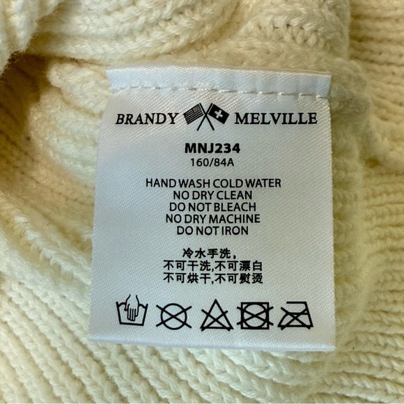 BRANDY MELVILLE  Elizabeth Button Knit Vest Pockets V-Neck - Picture 5 of 7